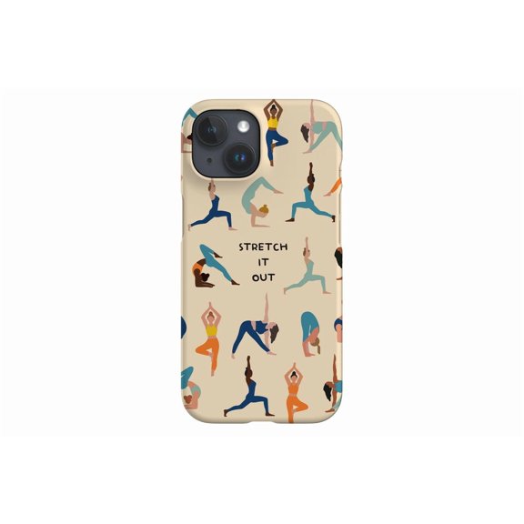 Protective iPhone Case Yoga Pose Boho Chic Design Meditation Wellness Slogan Cover IP13/14 Magnetic MagSafe Compatible