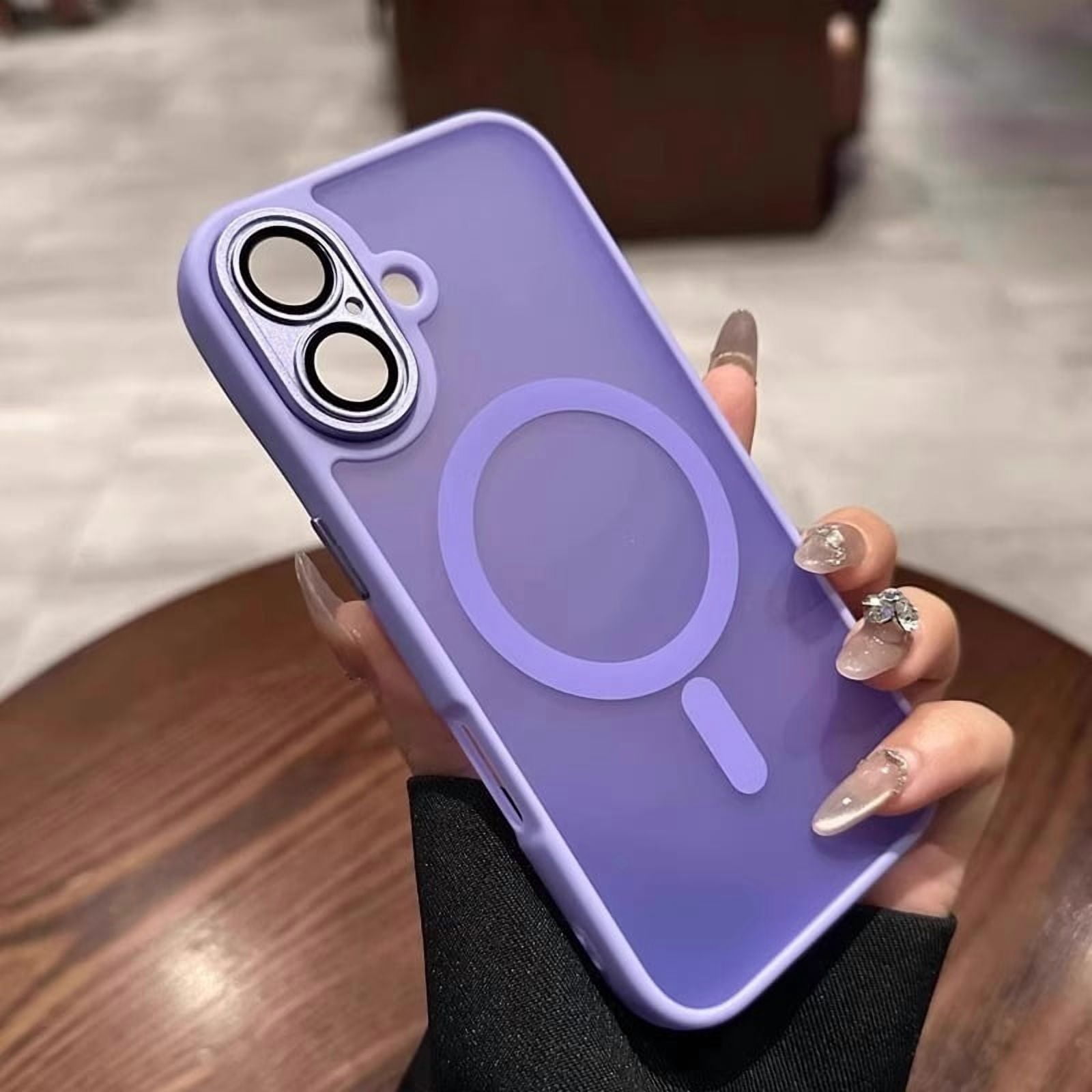 Protective phone case for iPhone 16/15 Pro Max, magnetic semi ...