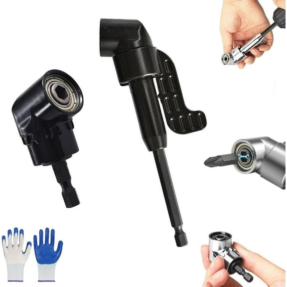 Protectivemethod 105 Degree Right Angle Drill Adapter, Magnetic 105 Degree Right Angle Drill Adapter, Right Angle Drill Attachment with Multi-function Bend Screwdriver Bit