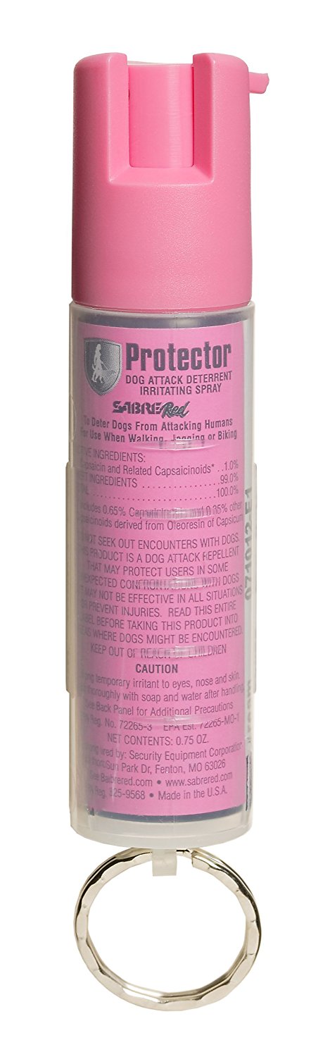 Protector Dog Spray, Dog Attack Deterrent with Key Ring, 14 One-Second Bursts & 12' (4m) Range, Supports National Breast Cancer Foundation (Over $1.2 Million Donated So Far) - image 1 of 9