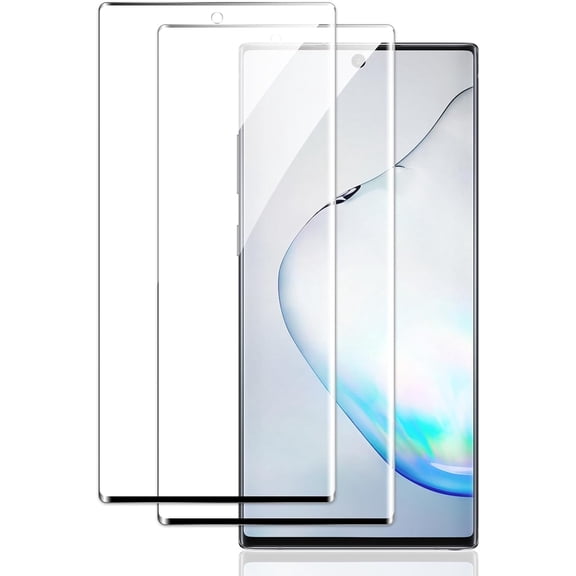 for Protector for Samsung Galaxy Note 10, 3D Tempered Glass Film, Ultra HD 9H Hardness Case Friendly Anti Scratch Bubble Free Ultra Resistant Oil-Resistant Shatter Protection, 2-Pack