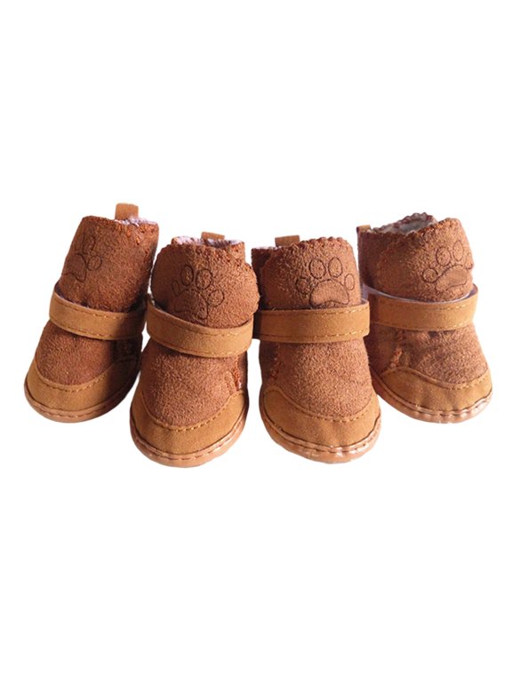 Protector Winter Boots For Small Cats Cozy Shoes With Hook & Loop Closure Warm Booties For Tiny On Cold Pavement Walking Outdoor Pet Category 4PCS
