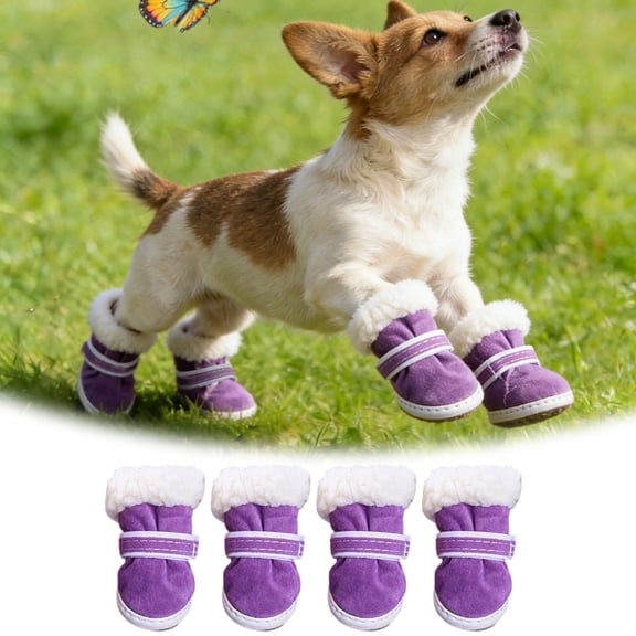 Protector Winter Boots for Small Cats Cozy Slip Shoes wirh Hook & Loop Closure Warm Booties for Tiny On Cold Pavement Walking Outdoor