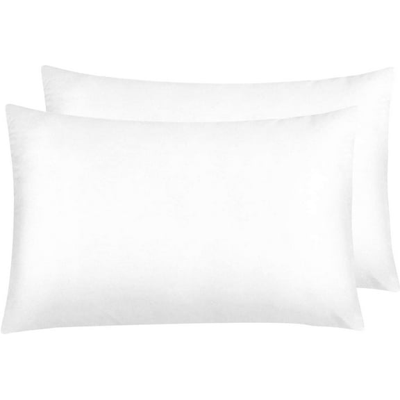 Protector with Zipper Queen Size Pillow Covers 100% Waterproof Pillowcases, Premium Cotton, Saliva, Liquids and Stains Proof, Quiet, Breathable, 20 x 30 inch, White, 2 Pack