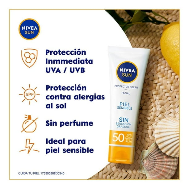 Protector Solar Facial Nivea Sun Fps 50 Piel Sensible 50ml