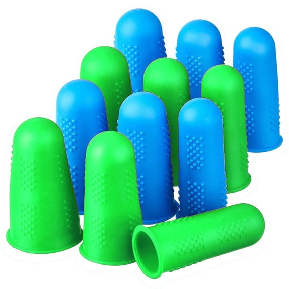 Protectors Finger 3 In Silicone Caps for Scalding Prevention Glue-On Finger Protectors for Kitchen Dining Bar 12Pcs Finger Silicone Caps Safe Hand