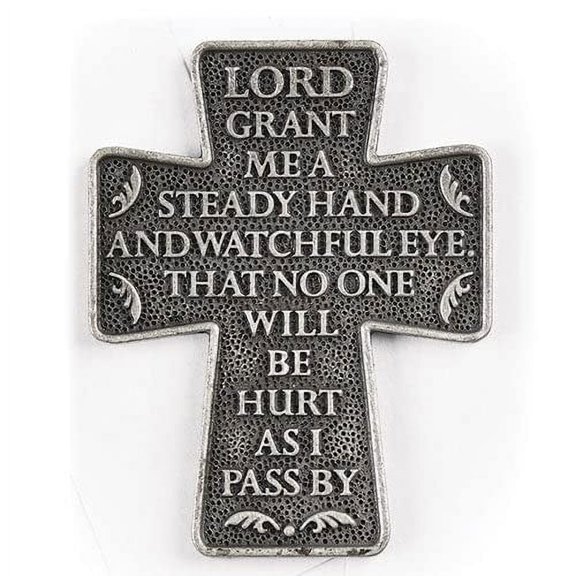 Protectors Of The Road Prayer Cross Car Visor Clip