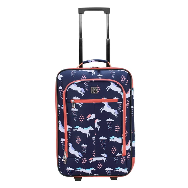 Protege 18" Kids Pilot Case Carry-on Luggage Suitcase, Unicorn