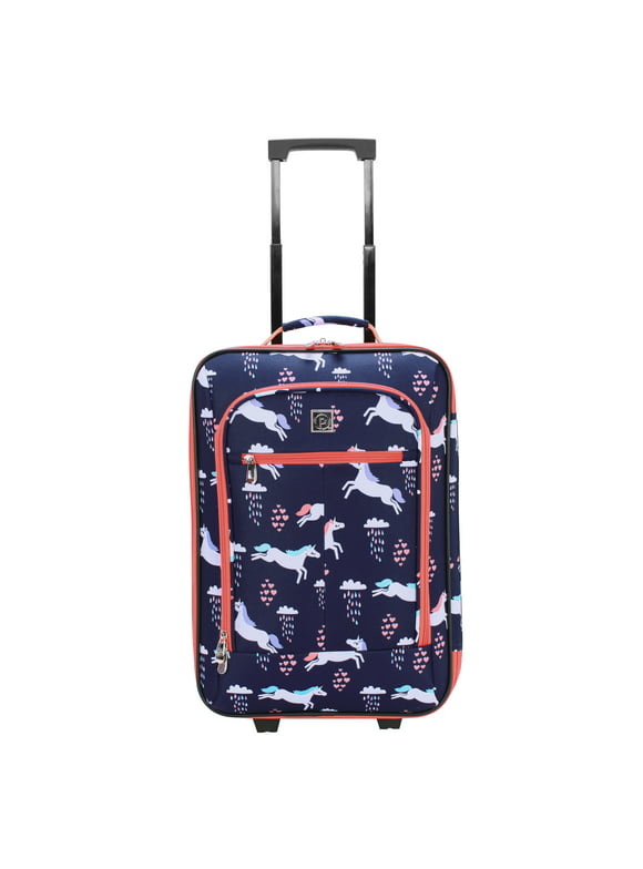 Protege 18" Kids Pilot Case Carry-on Luggage Suitcase, Unicorn