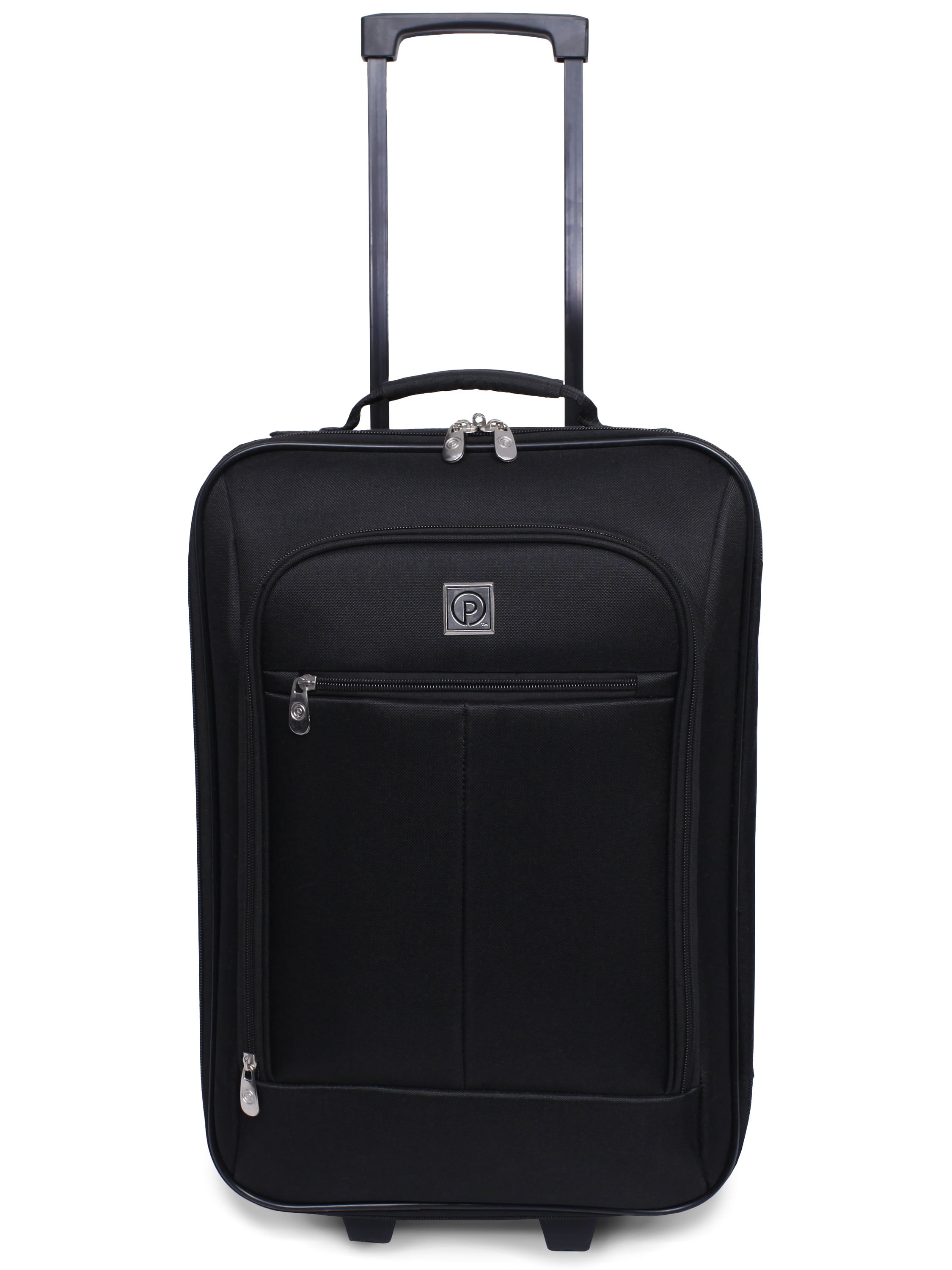 Protege 18" Softside Rolling Suitcase, Overnight Carryon Luggage with Wheels, Black  (图1)