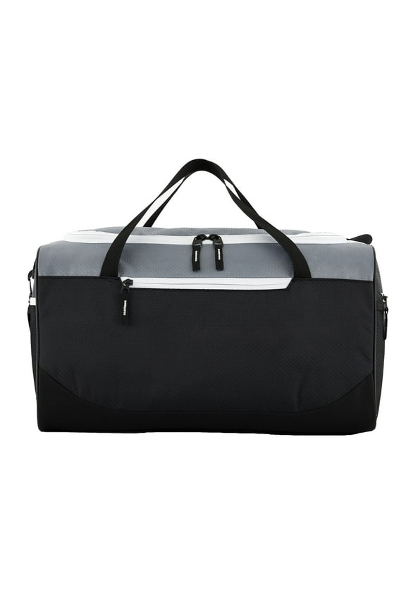 18" Carry On Duffel Bag for Travel with Adjustable Strap, Black