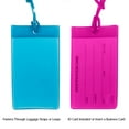 Protege 2 Pack Travel PVC Luggage Tags Jelly Pink & Blue