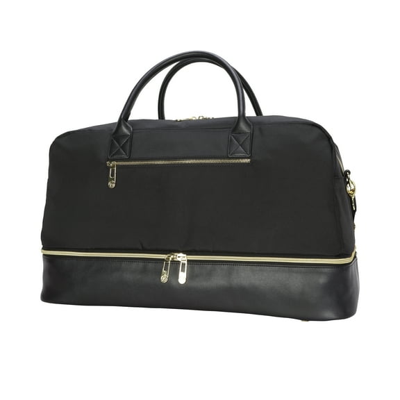 Protege 20 in Drop-Bottom Weekender Duffel Bag for Travel, Black