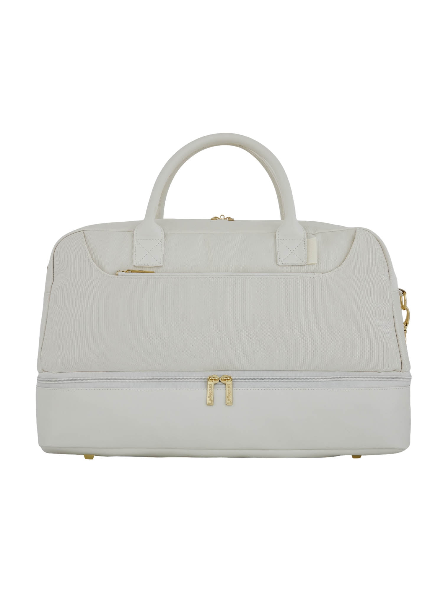 Protege 20” Drop Bottom Weekender Duffel Bag for Travel, Polyester Material, Carry-On Travel Bag, White