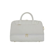 Protege 20” Drop Bottom Weekender Duffel Bag for Travel, Polyester Material, Carry-On Travel Bag, White