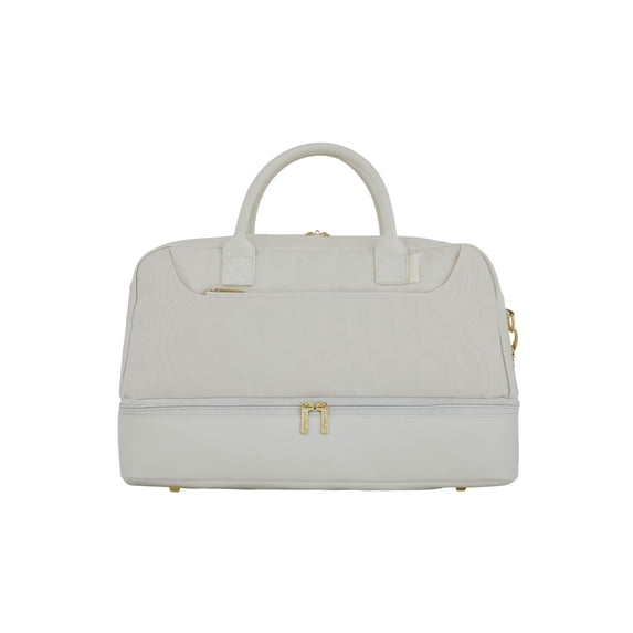 Protege 20” Drop Bottom Weekender Duffel and Carry-On Travel Bag, Cream
