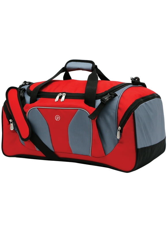 Protege 22" Sport And Travel Duffel Bag W/ Shoulder Strap, Red