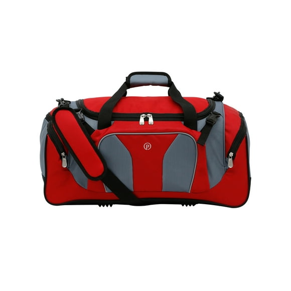 Protege 22" Travel and Sports Duffel Bag with Packing Cube - Red