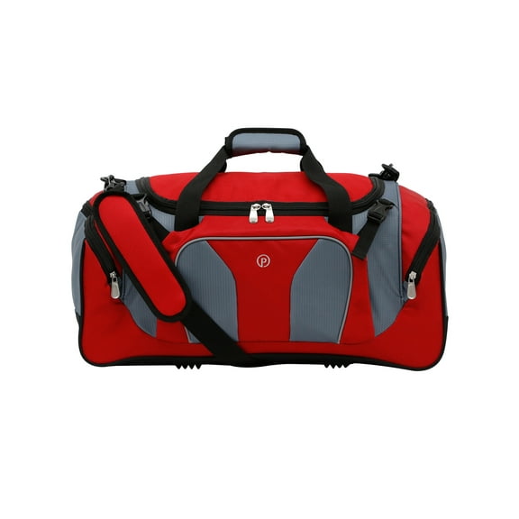 Protege 22" Travel and Sports Duffel Bag with Packing Cube - Red