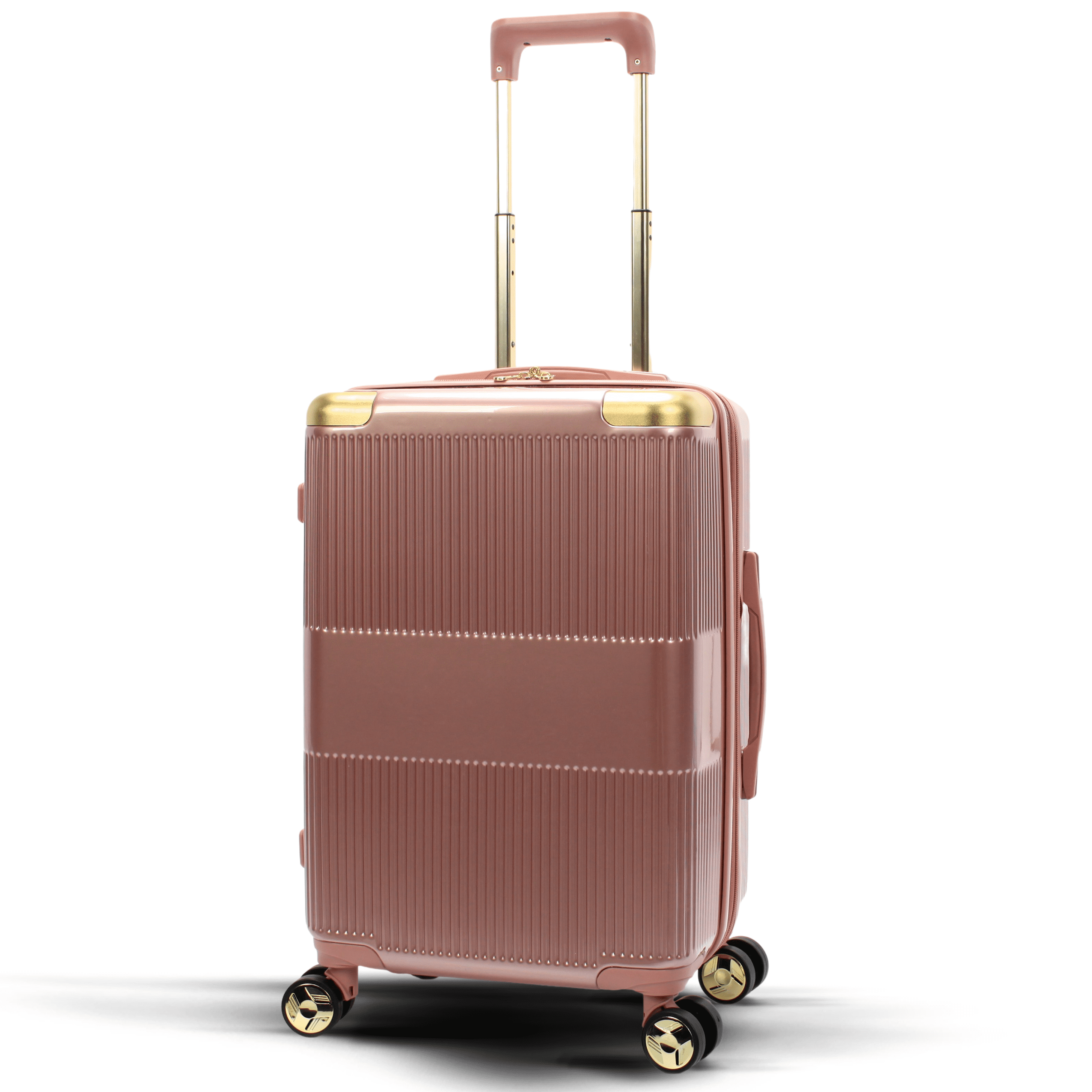 Protege 22 inch Carry-on Luggage Set with Luggage Tags, Blush Pink