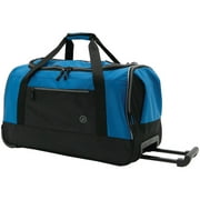Protege 25" Polyester Rolling Travel Duffel Bag with Telescopic Handle, Teal
