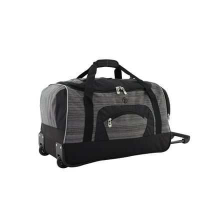 Protege 21-inch Medium Rolling Duffel Bag for Travel, Black