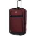 thumbnail image 1 of Protege 28 Inch Regency Soft Side Checked 2-Wheel Upright Luggage, Wine (Walmart Exclusive), 1 of 11