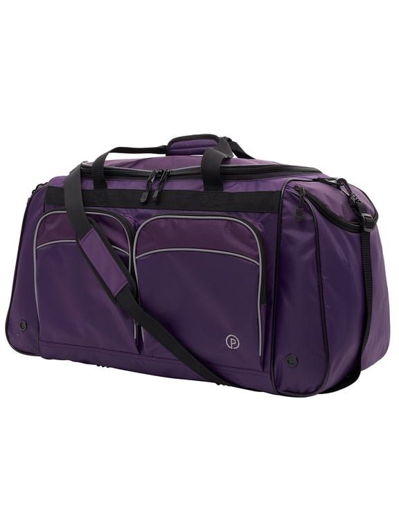 28-inch Jumbo Sport Travel Duffel Bag with Bonus Packing Cube, Purple