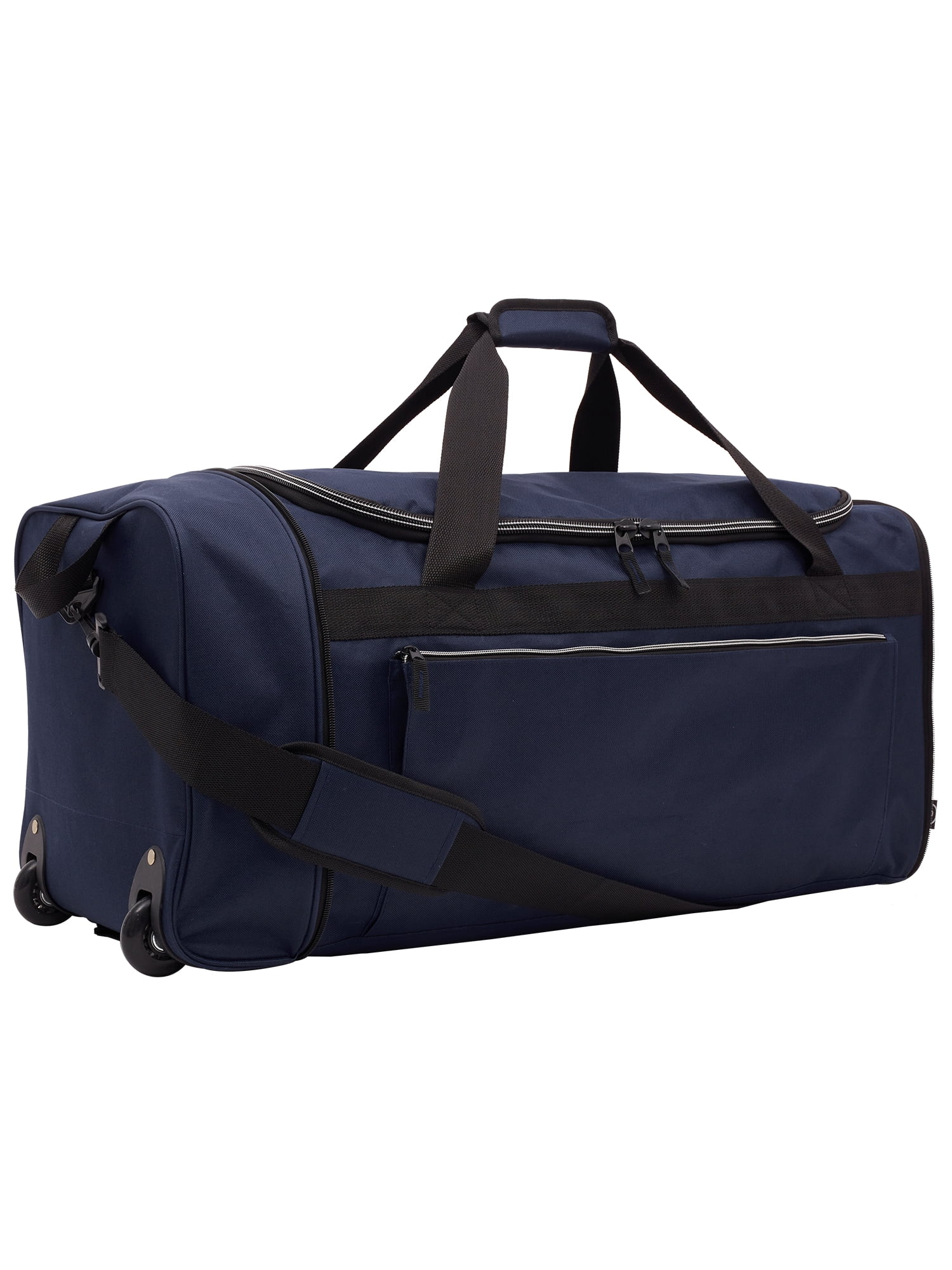 Protege Navigation 28 in Large Collapsible Rolling Duffel Bag, Navy