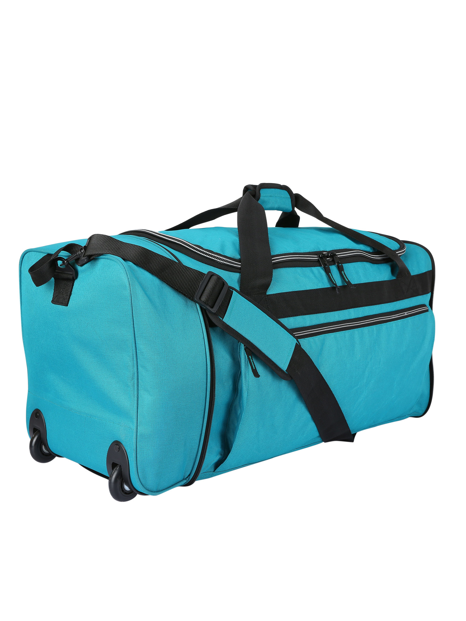 Protege 28-Inch Large Collapsible Rolling Duffel Bag, Teal photo 1
