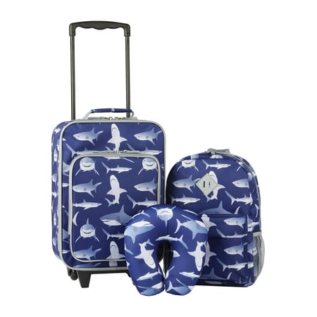 Protege Kids 3pc Luggage Set, Sharks