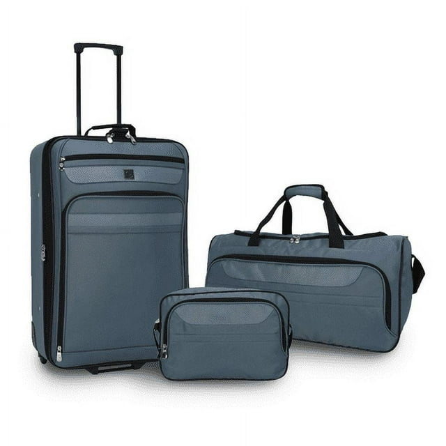 Protege 3-Piece Softside Luggage Value Travel Set - Blue