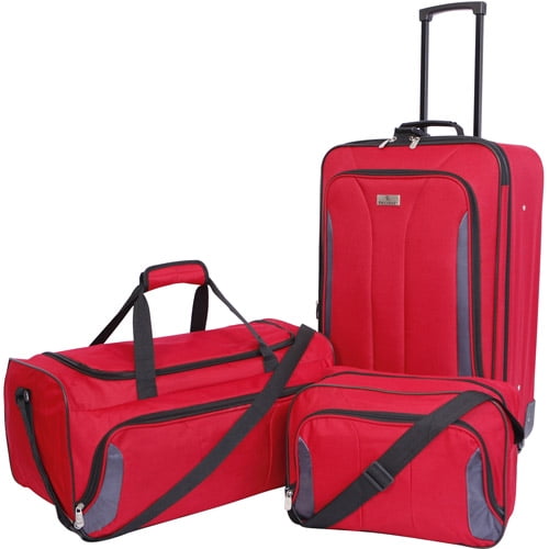 Protege 3Piece Travel Luggage Set, Multiple Colors