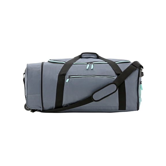 Protege 32" Wheeled and Compactible Rolling Duffel Bag, Gray