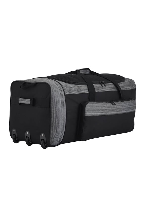 36" Trifold 3-Wheel Rolling Trunk Duffel, Black