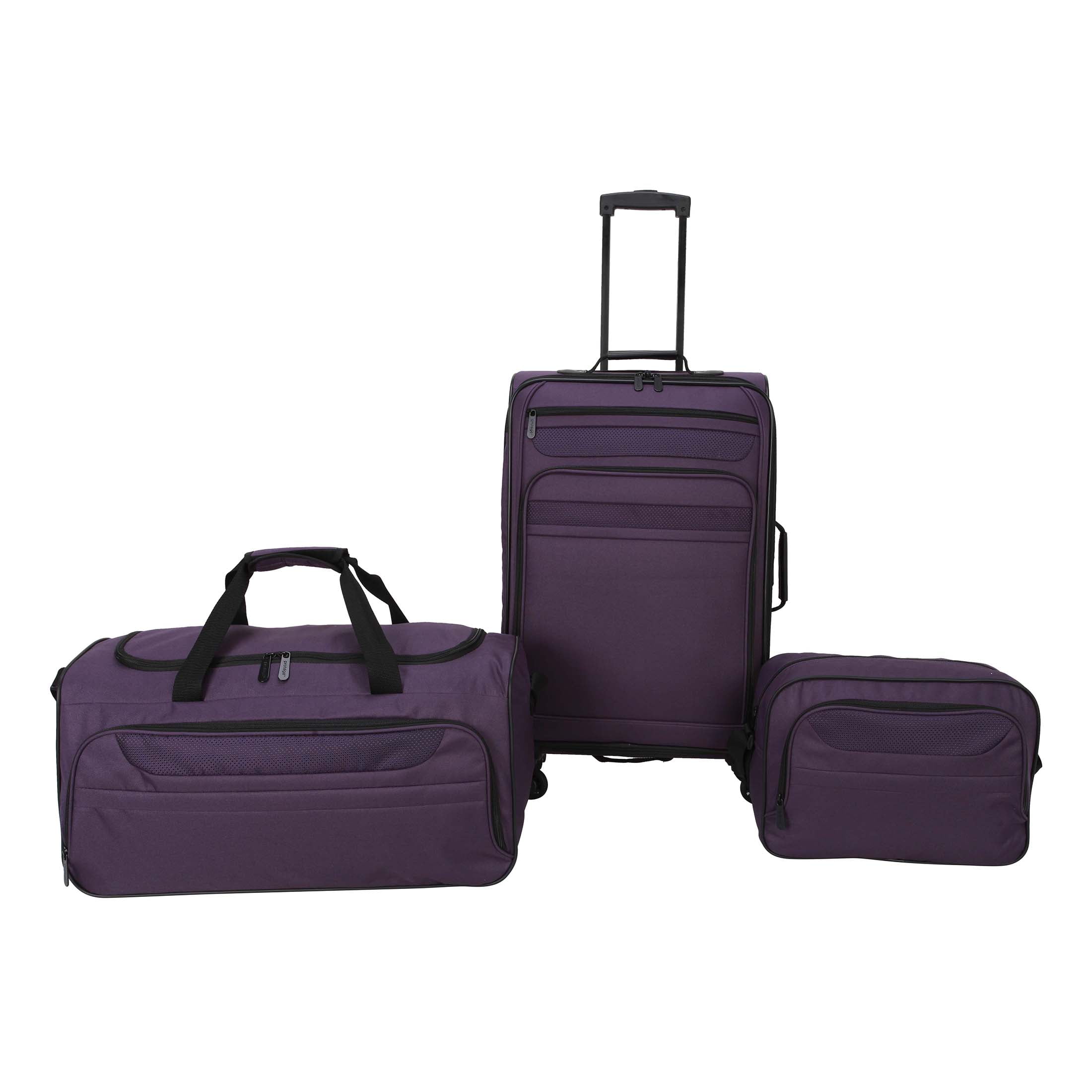 Free Shipping! Protege Softside Luggage Set, 3-Piece Blue with 24