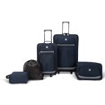 thumbnail image 1 of Protege 5 Pc 2-Wheel Value Luggage Set, Includes 28" Checked, 21" Carry-on, Blue, 1 of 12
