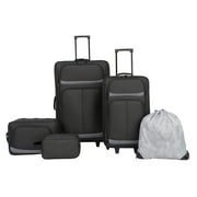 Protege 5 Piece 2-Wheel Luggage Set, Check and Carry On Size