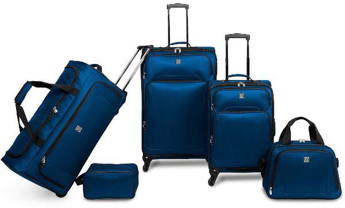 Protege 5 Piece Luggage Set w/ Carry on and Checked Bag, Blue (Online Only) - image 1 of 12
