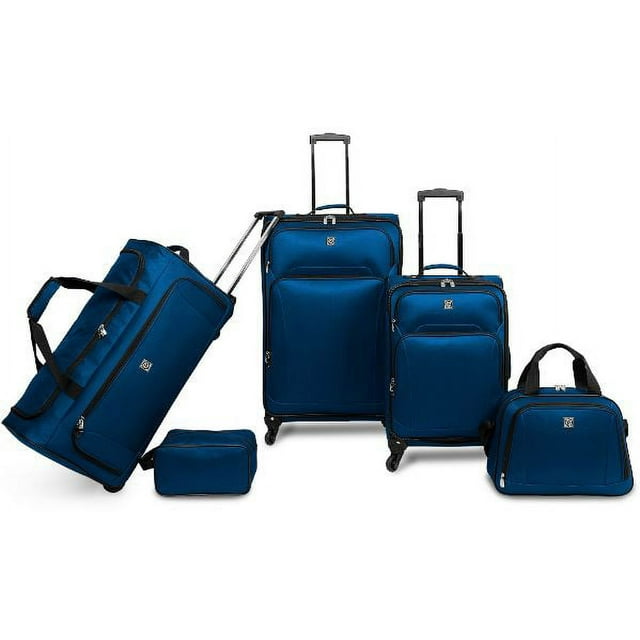 Protege 5 Piece Luggage Set w/ Carry on and Checked Bag, Blue (Online Only)