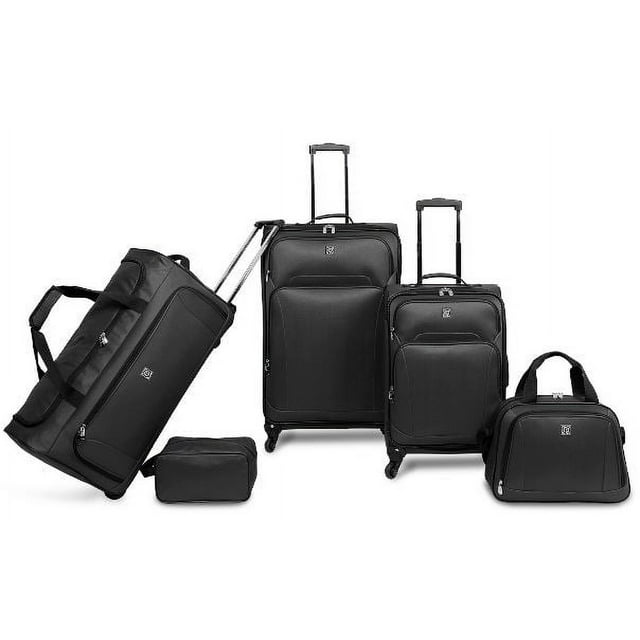 Protege 5 Piece Luggage Set w/ Carry on and Checked Bag, Dark Grey (Online Only)