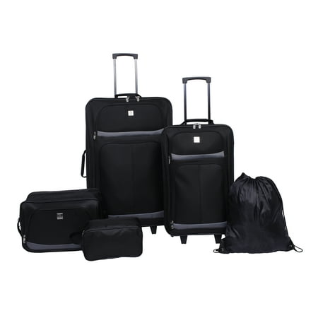 Protege 5-Piece Softside Luggage Set, Black