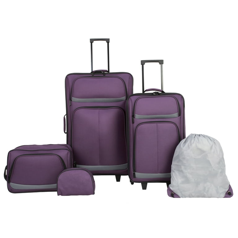 Protege 5-Piece Softside Travel Luggage Set with Spinner Wheels