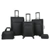 Protege 5-Piece Softside Spinner Luggage Set, Black