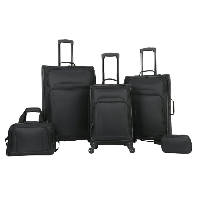 Protege 5-Piece Softside Spinner Luggage Set, Black