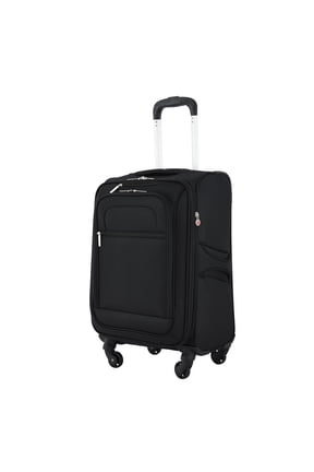 Arendale 20" Soft Side Expandable Rolling Spinner Carry-on Luggage, Black