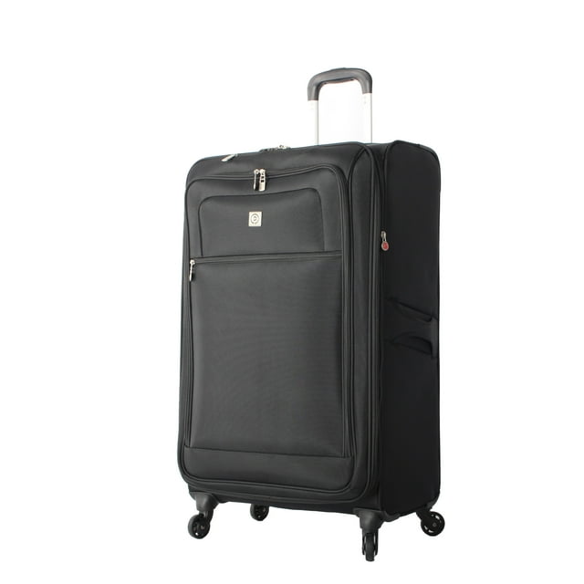 Protege, Arendale Soft Side 24” Expandable Checked Luggage, Black