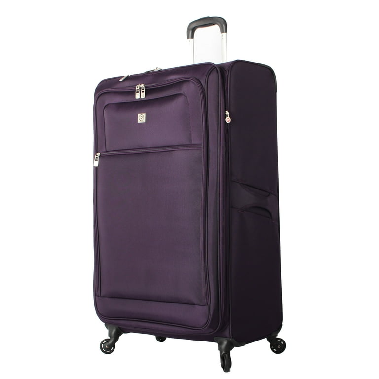 Protege Arendale Checked 32 Spinner Rolling Upright Luggage Purple Walmart