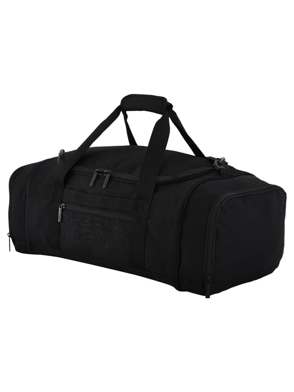 Everyday Journey 22 in Black Travel Duffel Bag with Trolley Sleeve