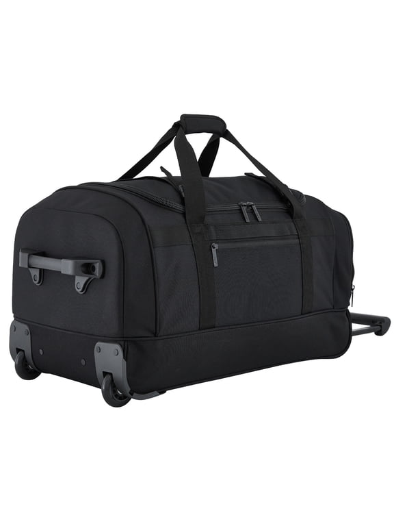 Everyday Journey 25 in Medium Rolling Travel Duffel with GPS Pocket, Black